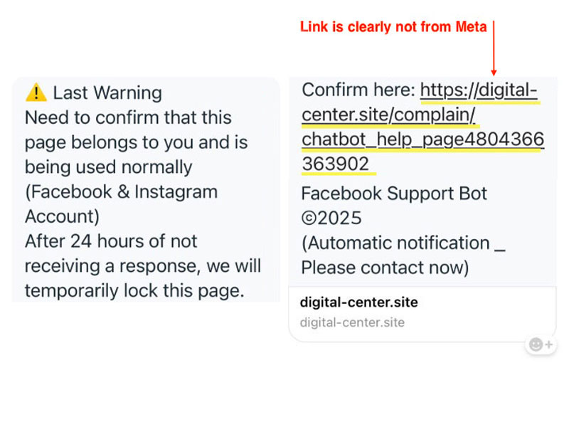 Facebook social media scam-image Facebook social media scam-image
